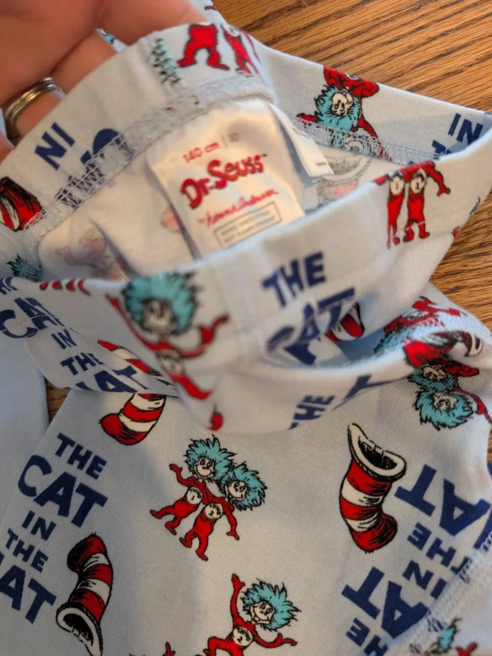 HA Cat in the Hat Long Johns PJ set (140/10)